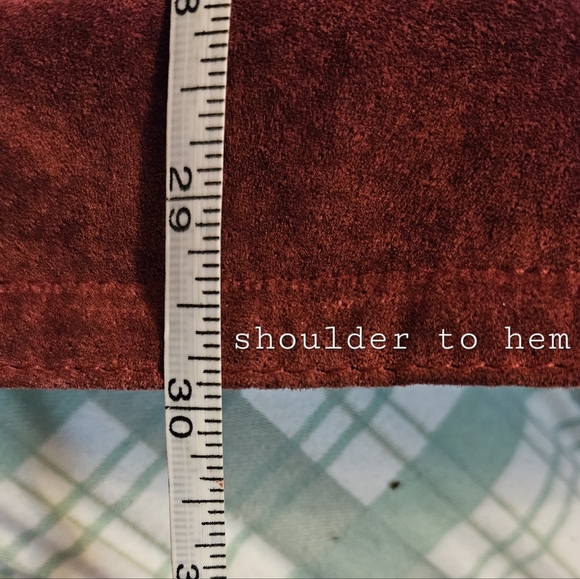 Dennis Basso Vtg Suede Jacket Holiday Maroon S/m - Picture 8 of 10